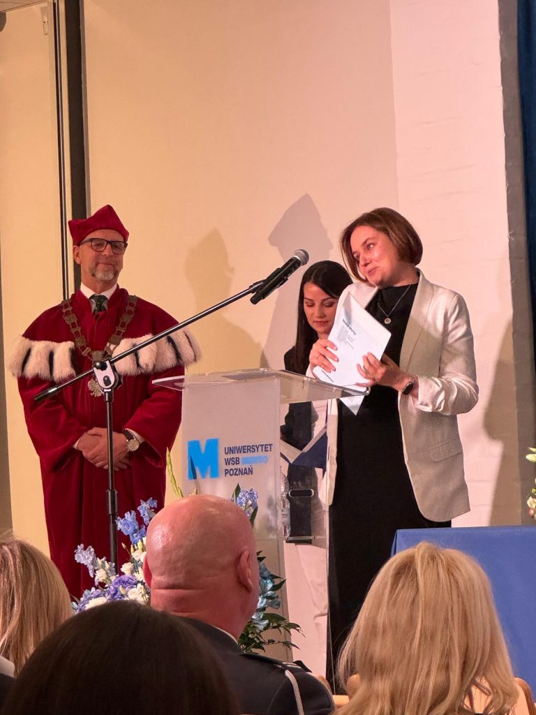 Nagroda Rektora Uniwersytetu WSB Merito w Poznaniu dla dr Magdaleny Błaszyk